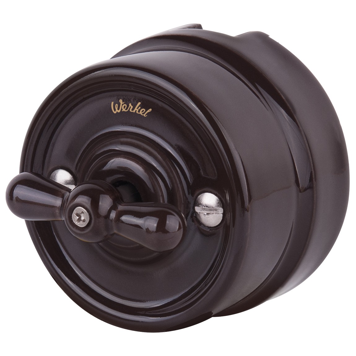 Выключатель Werkel W5620014/ Выключатель на 4 положения двухклавишный (коричневый) Ретро