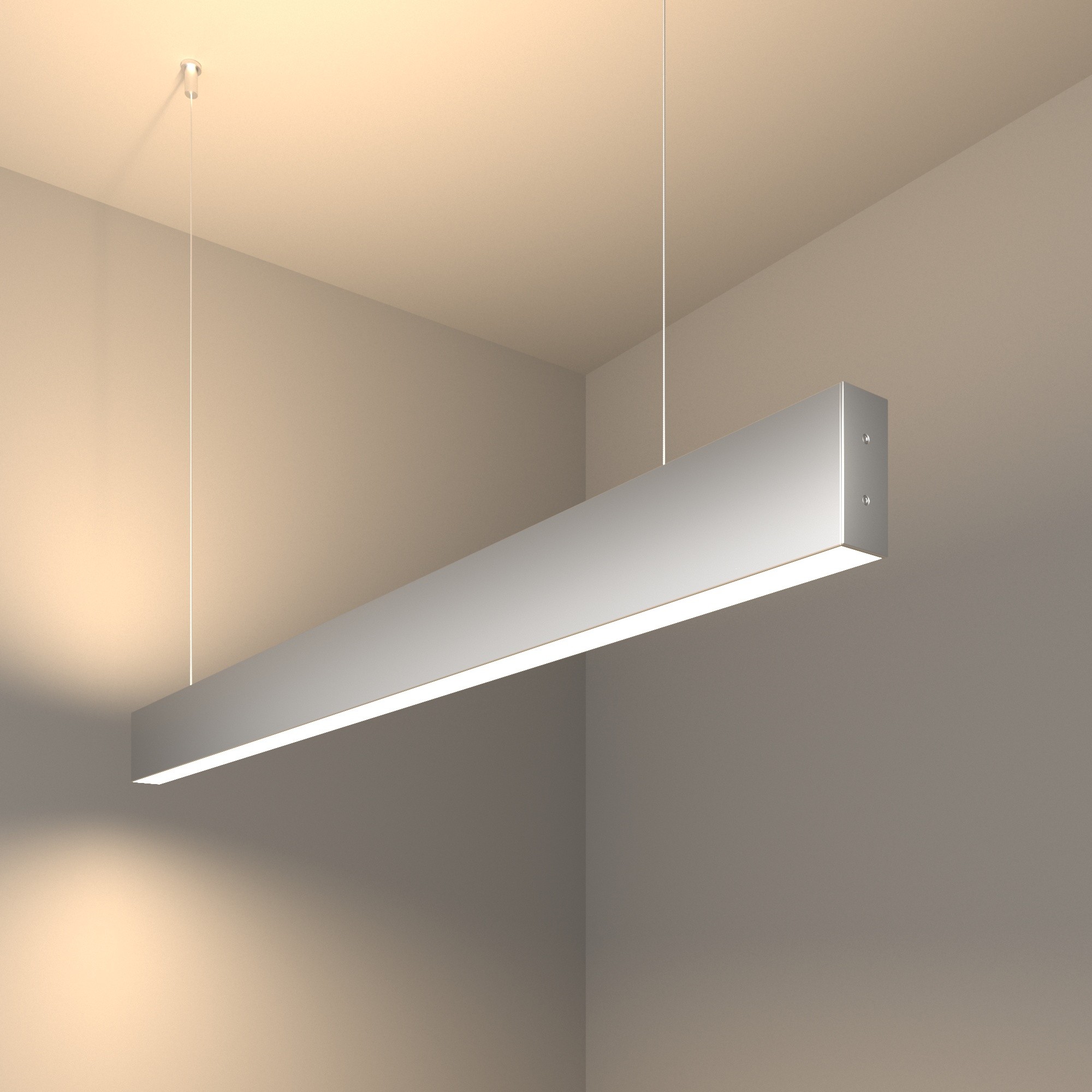 Светильник подвесной Elektrostandard Grand Линейный светодиодный подвесной двусторонний светильник 103см 40W 4200K матовое серебро (101-200-40-