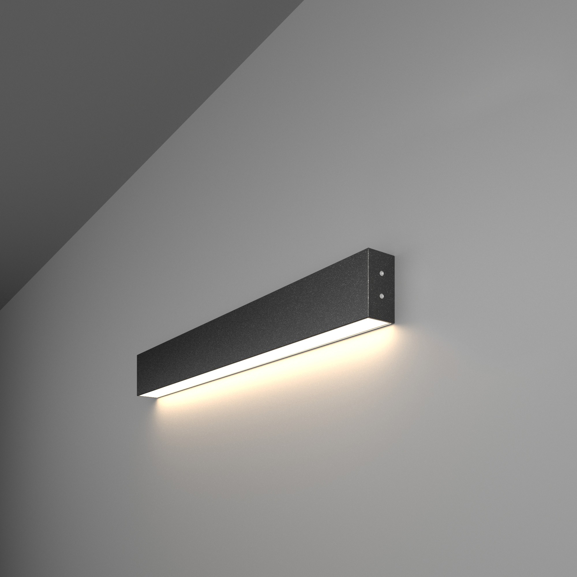 Настенный светильник Elektrostandard Линейный светодиодный накладной односторонний светильник 53см 10W 4200К черная шагрень (100-100-30-5