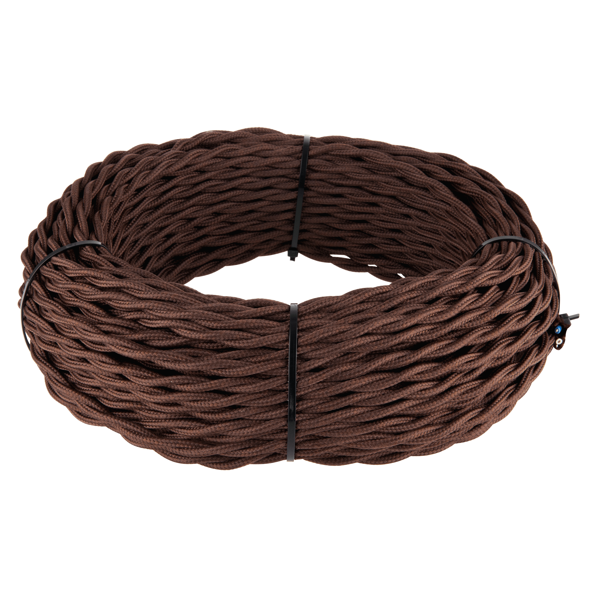 Ретро кабель Werkel W6452314/ Ретро кабель витой 2х2,5 (коричневый) 20 м