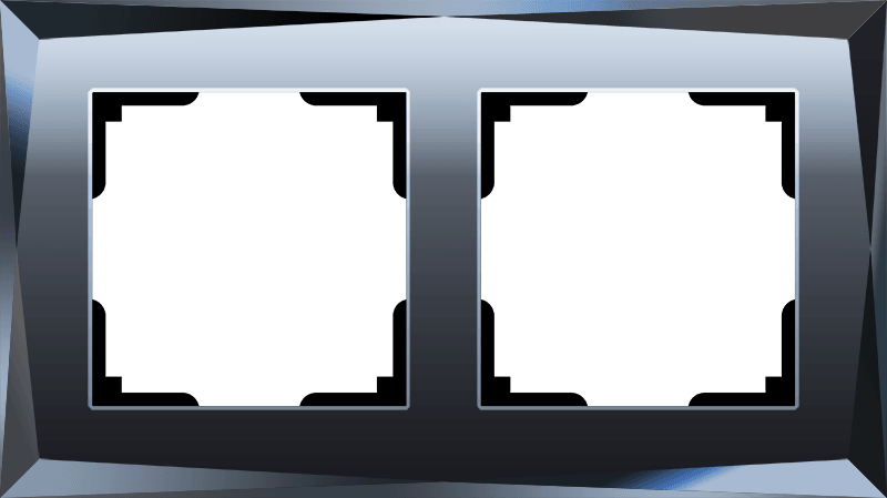 Рамка Werkel W0021208/ Рамка на 2 поста Diamant (черный)