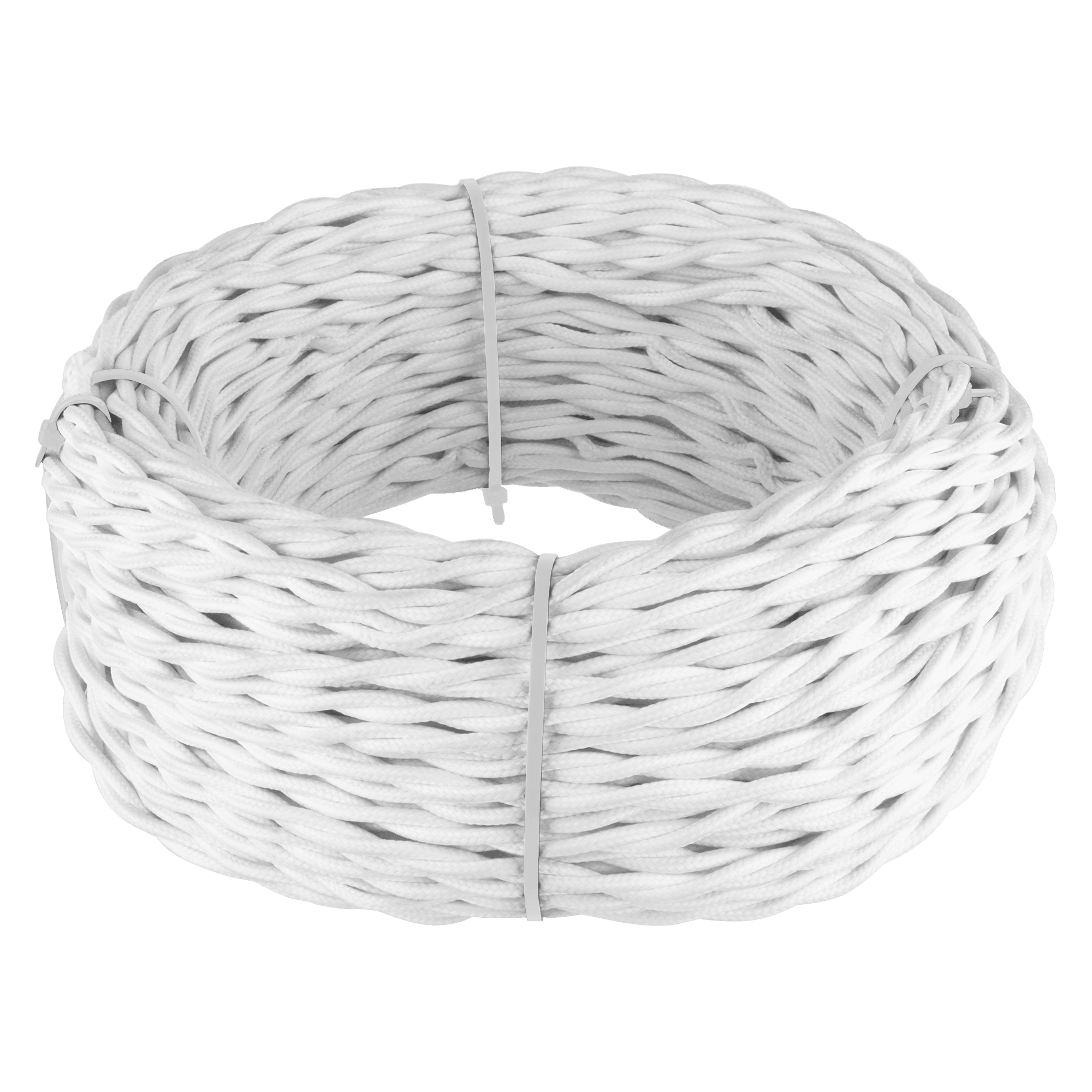 Ретро кабель Werkel W6453601/ Ретро кабель витой 3х2,5 (белый)