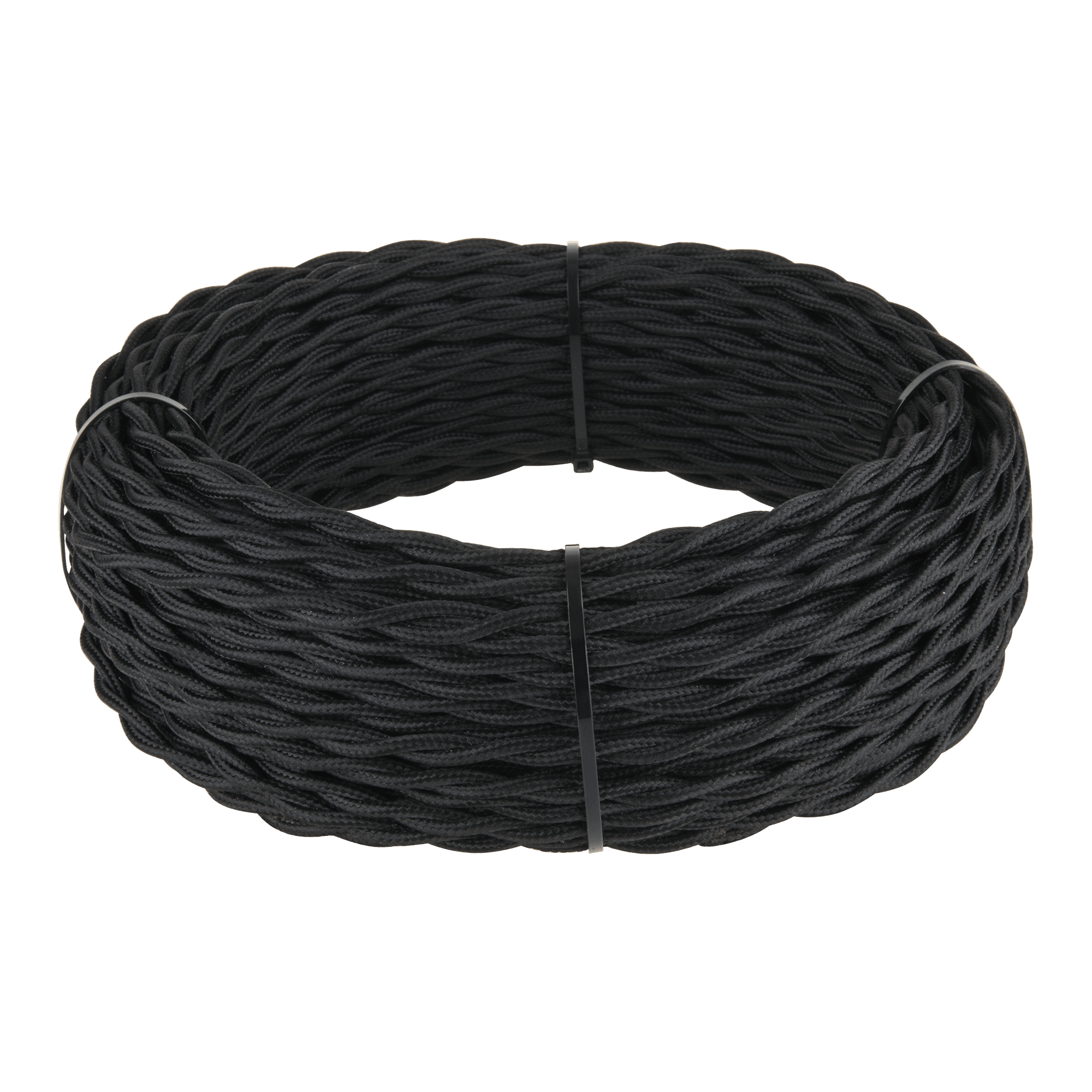 Ретро кабель Werkel Ретро кабель черный W6452508/ Ретро кабель витой 2х1,5 (черный)