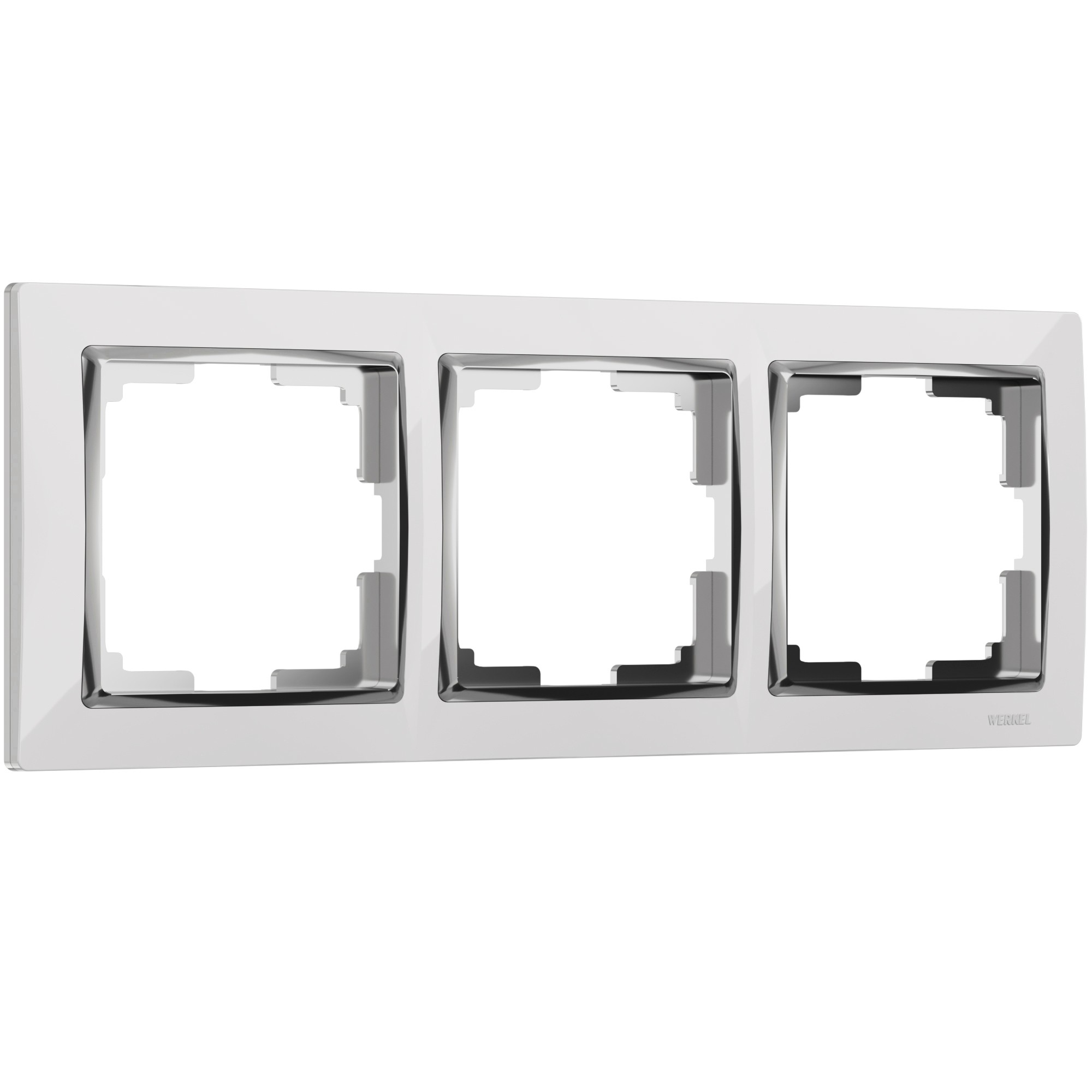 Рамка Werkel W0031901/ Рамка на 3 поста Snabb (белый/хром)