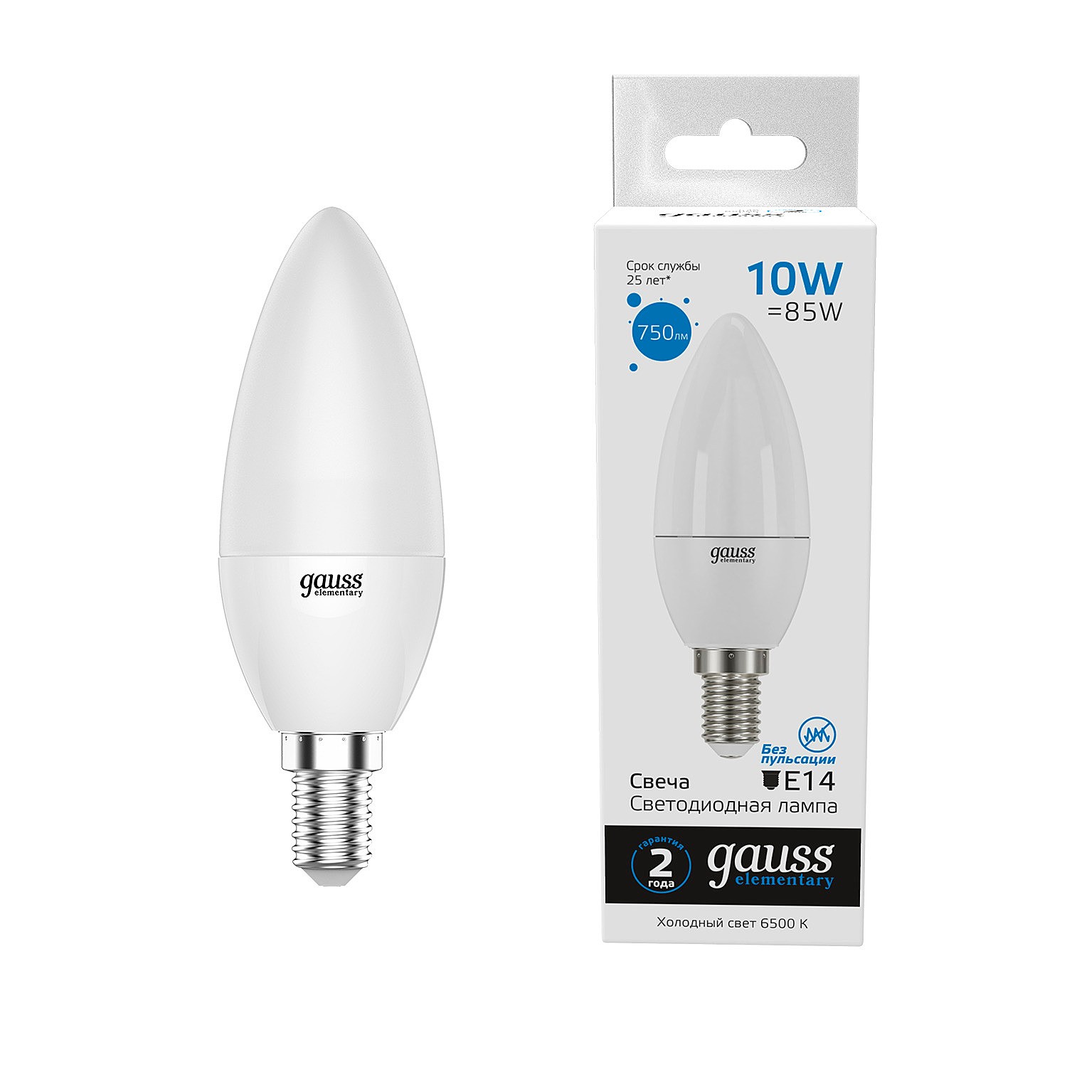 Светодиодная лампа Gauss Elementary Свеча 33130