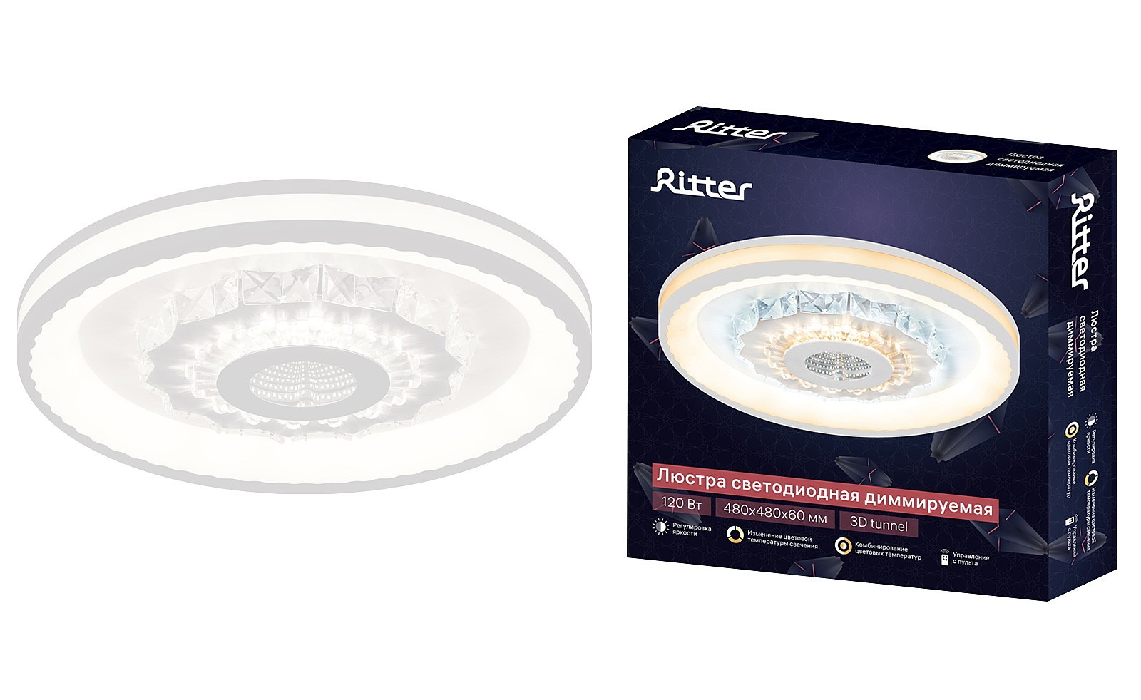 Потолочная люстра Ritter Crystal 3D 52368 0