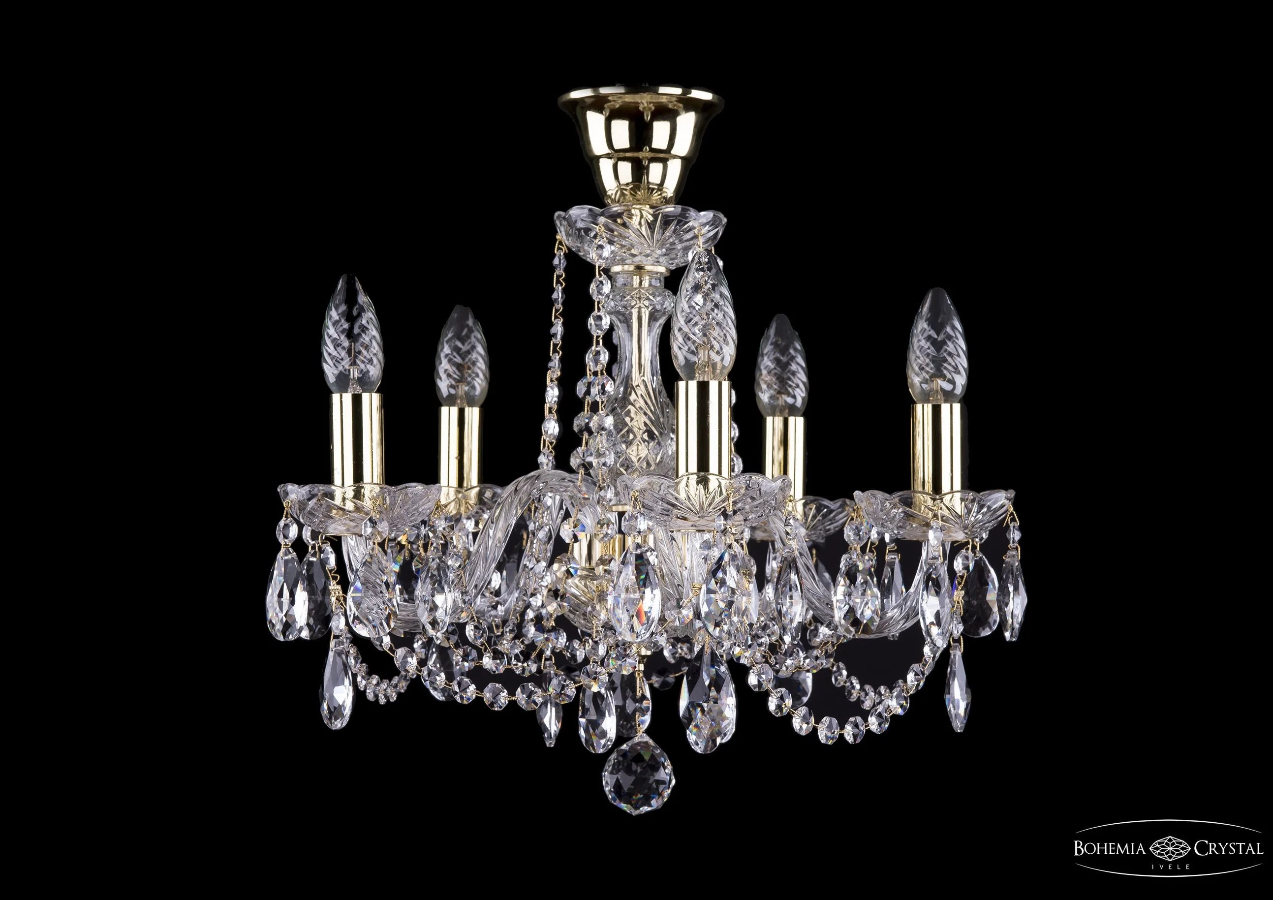 Потолочная хрустальная люстра Bohemia 1402 1402/5/141 G tube