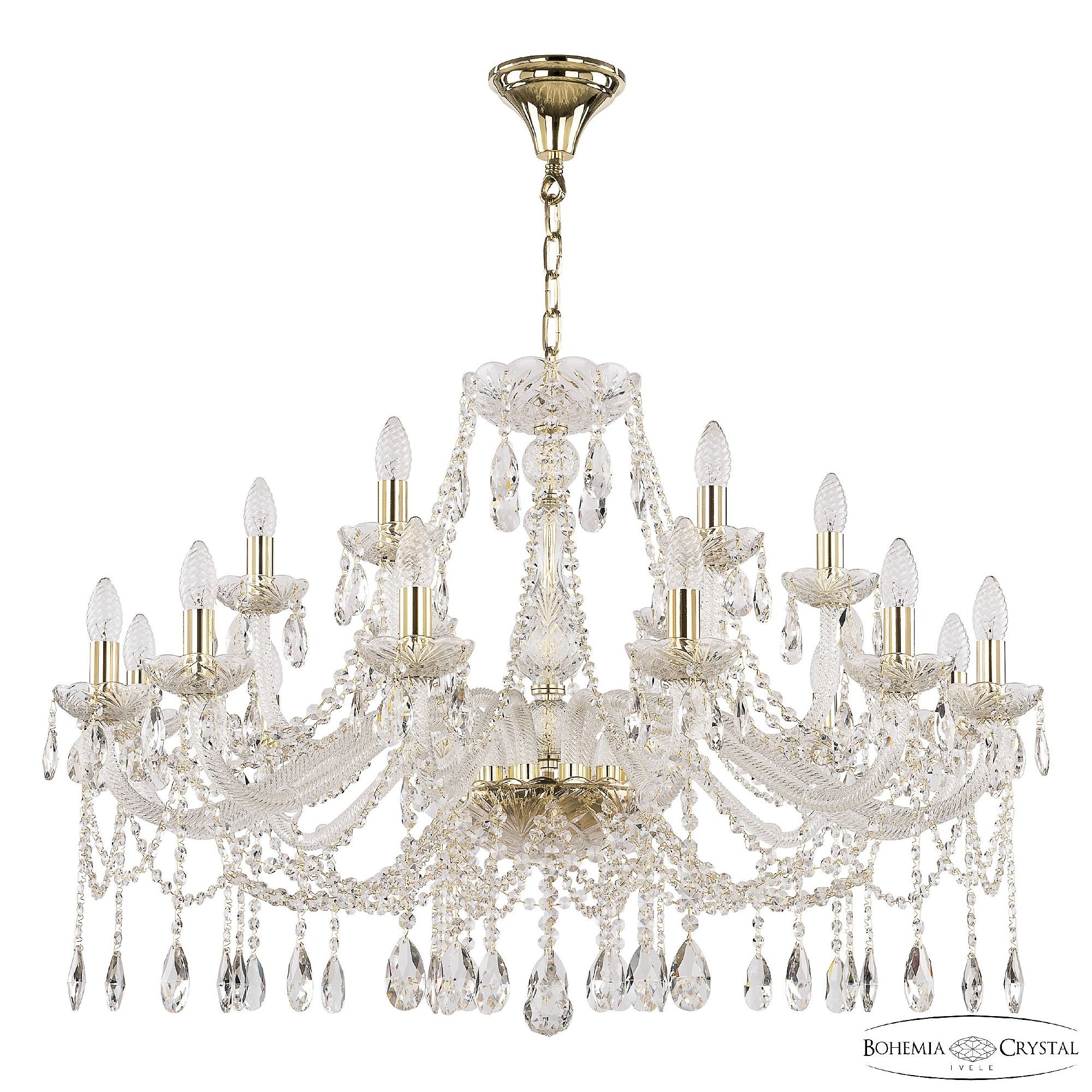 Подвесная люстра Bohemia 107 107/12+6/360 G