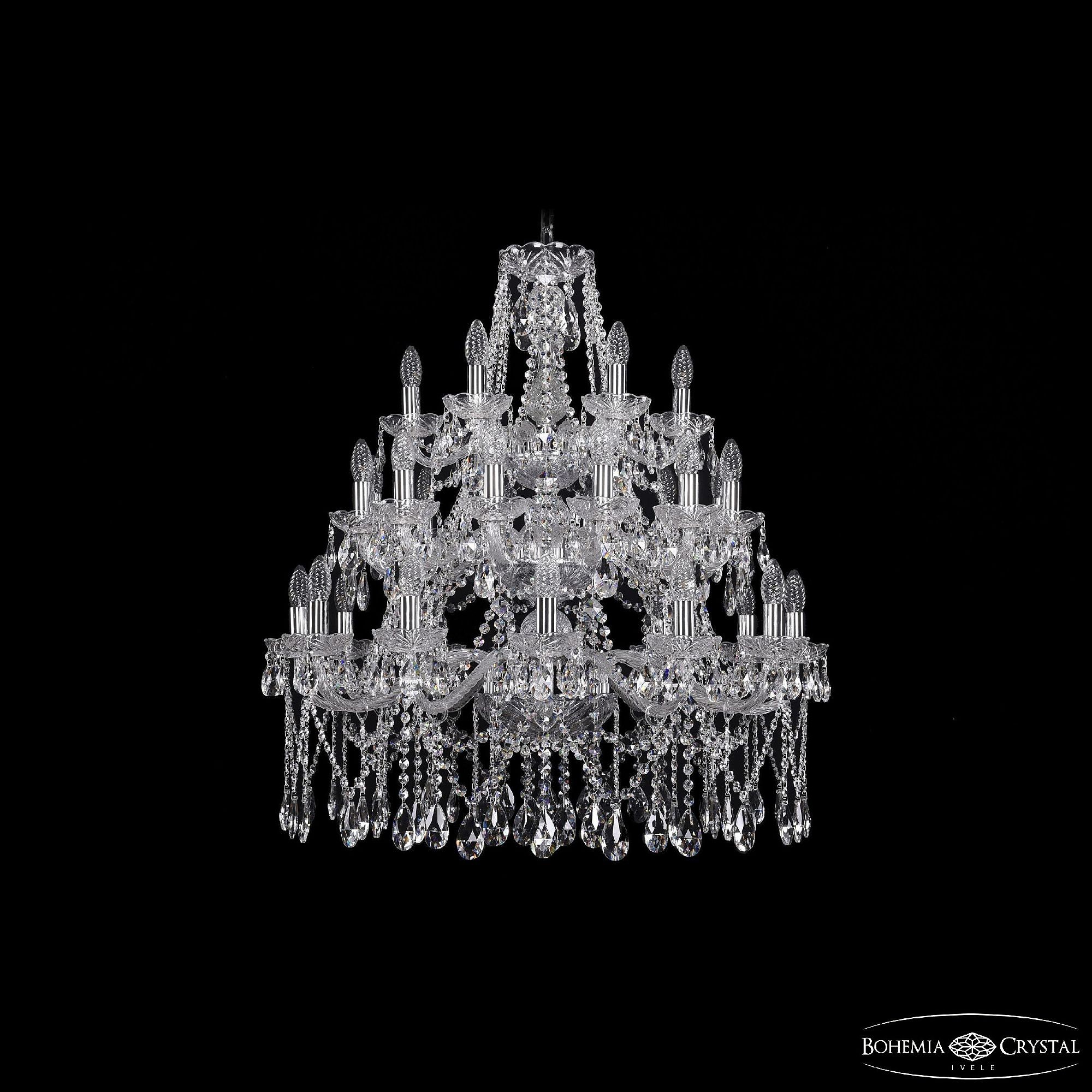 Подвесная люстра Bohemia 1413 1413/12+12+6/300/3d Ni