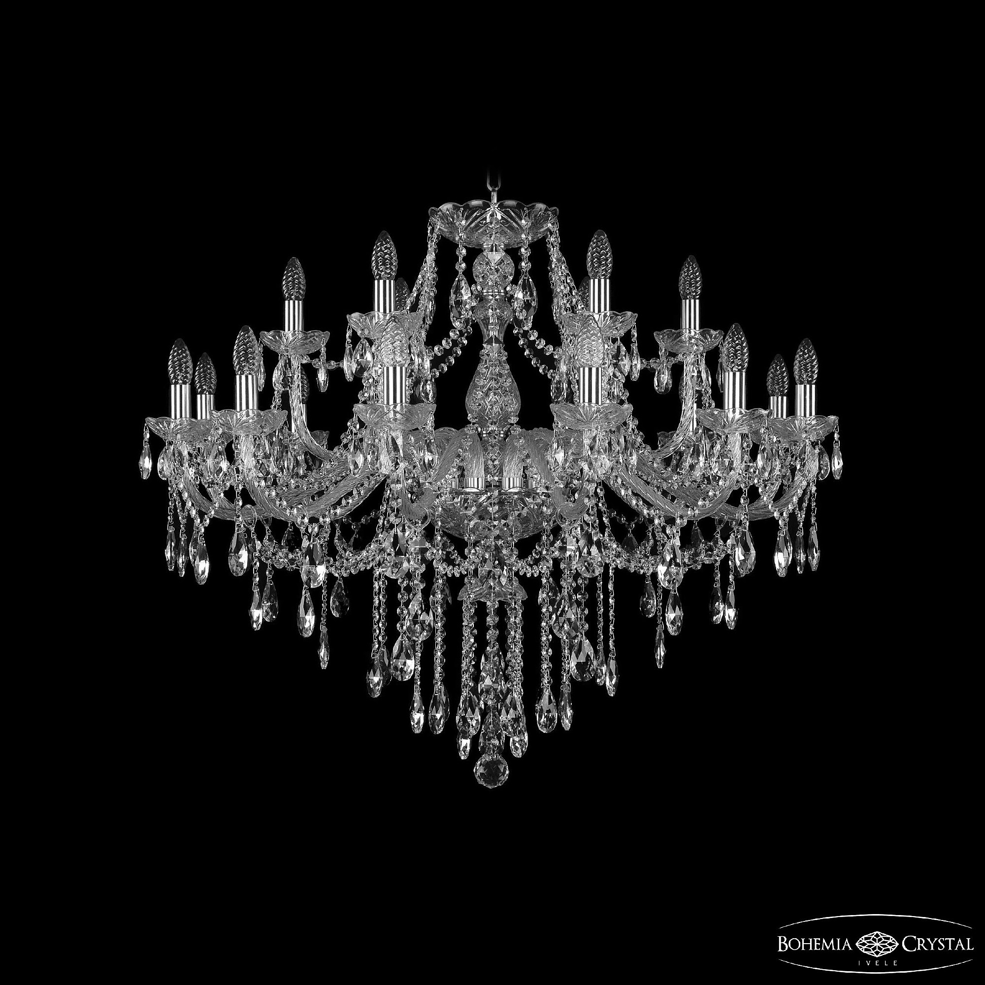 Подвесная люстра Bohemia 1415 1415/12+6/360 Ni