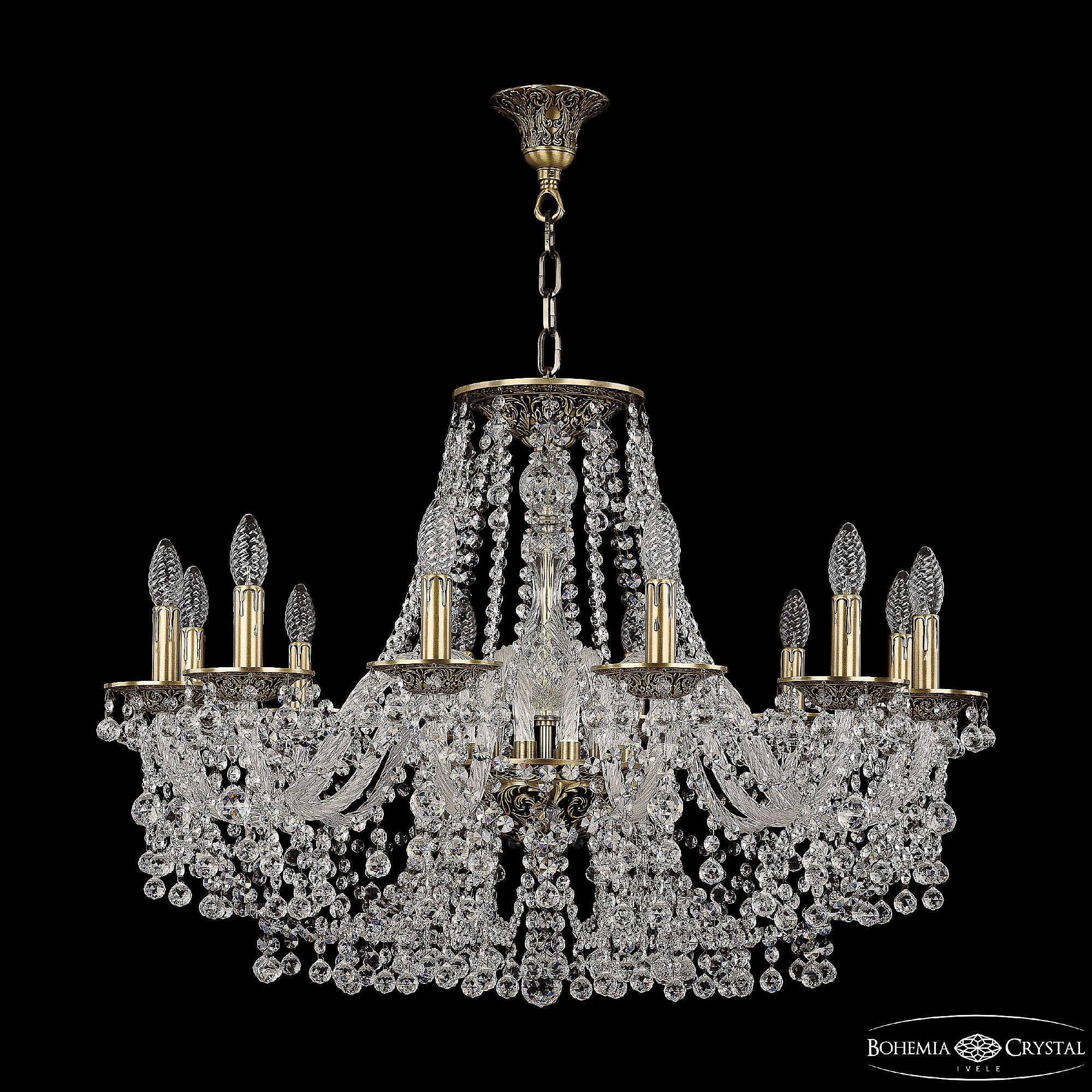 Подвесная люстра Bohemia 1609 16209/12/300 PB