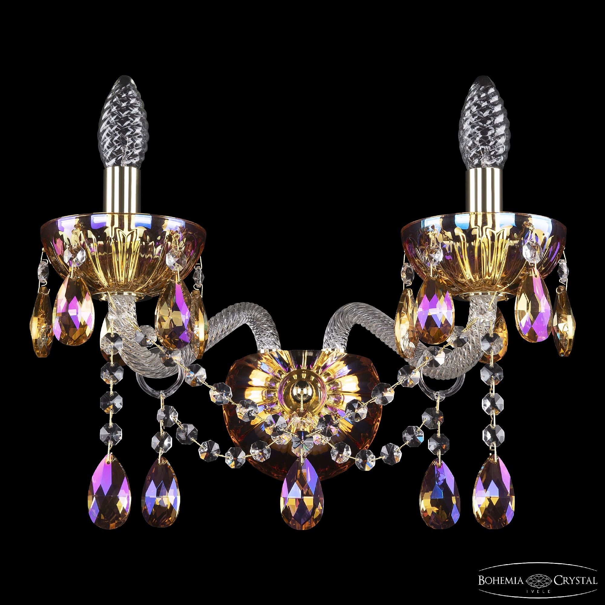 Настенное бра Bohemia 5413 5413B/2/165 G Shampan/M-1H K777