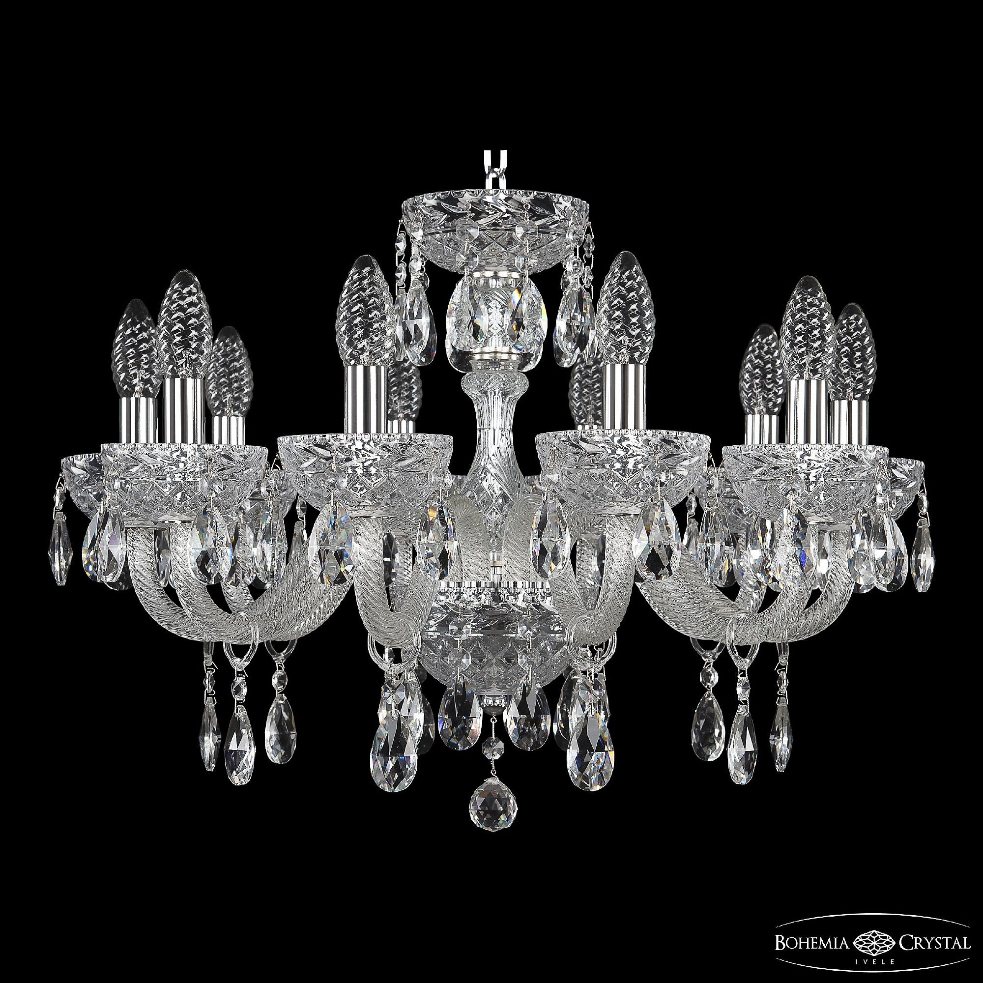 Подвесная люстра Bohemia 5417 5417/10/195 Ni Clear/M-1F