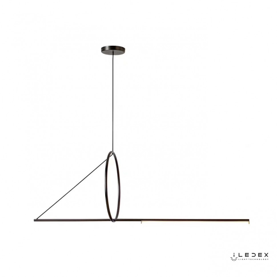 Светильник подвесной ILedex Zoom 8075P/S-18W-3000K MBK-WH