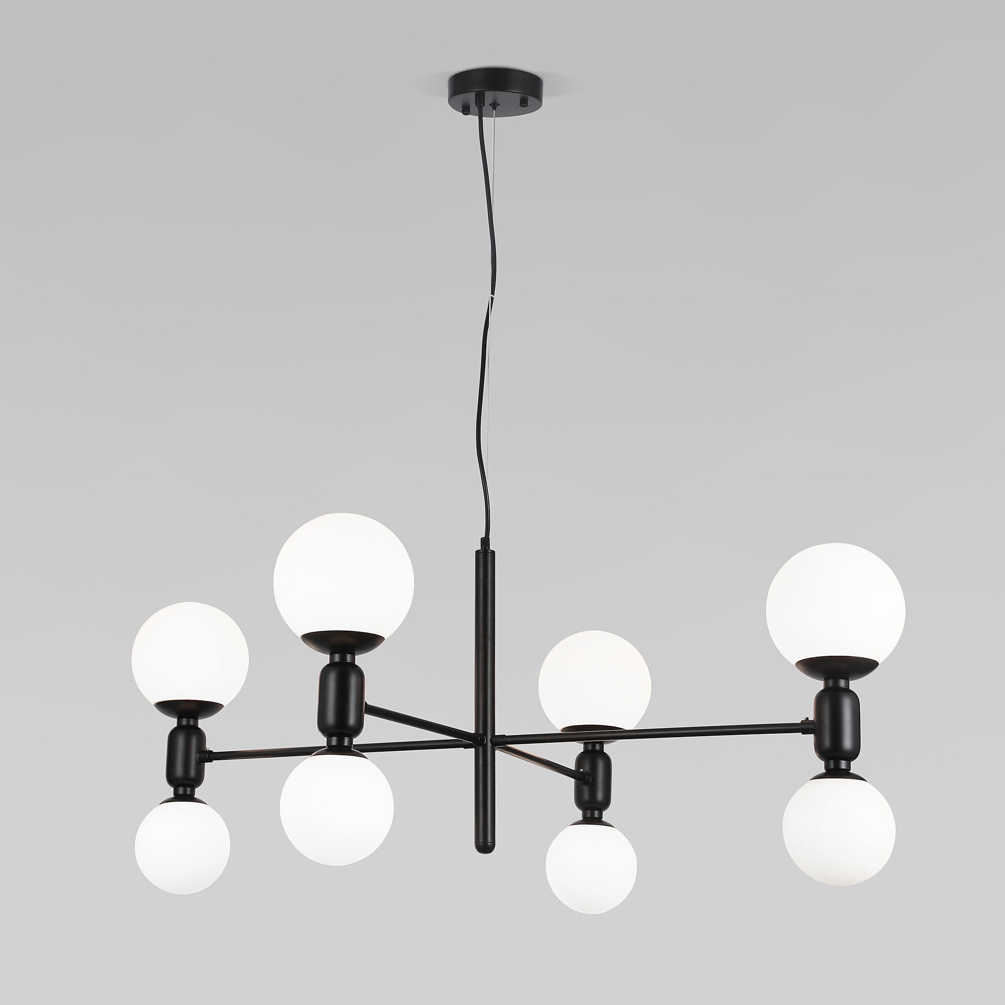 Подвесная люстра Eurosvet Bubble 30182/8 черный Smart