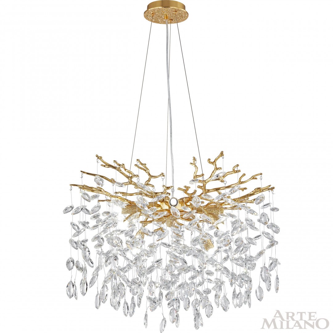 Подвесная люстра Arte Milano Milan23 239801/D600/8/B Gd