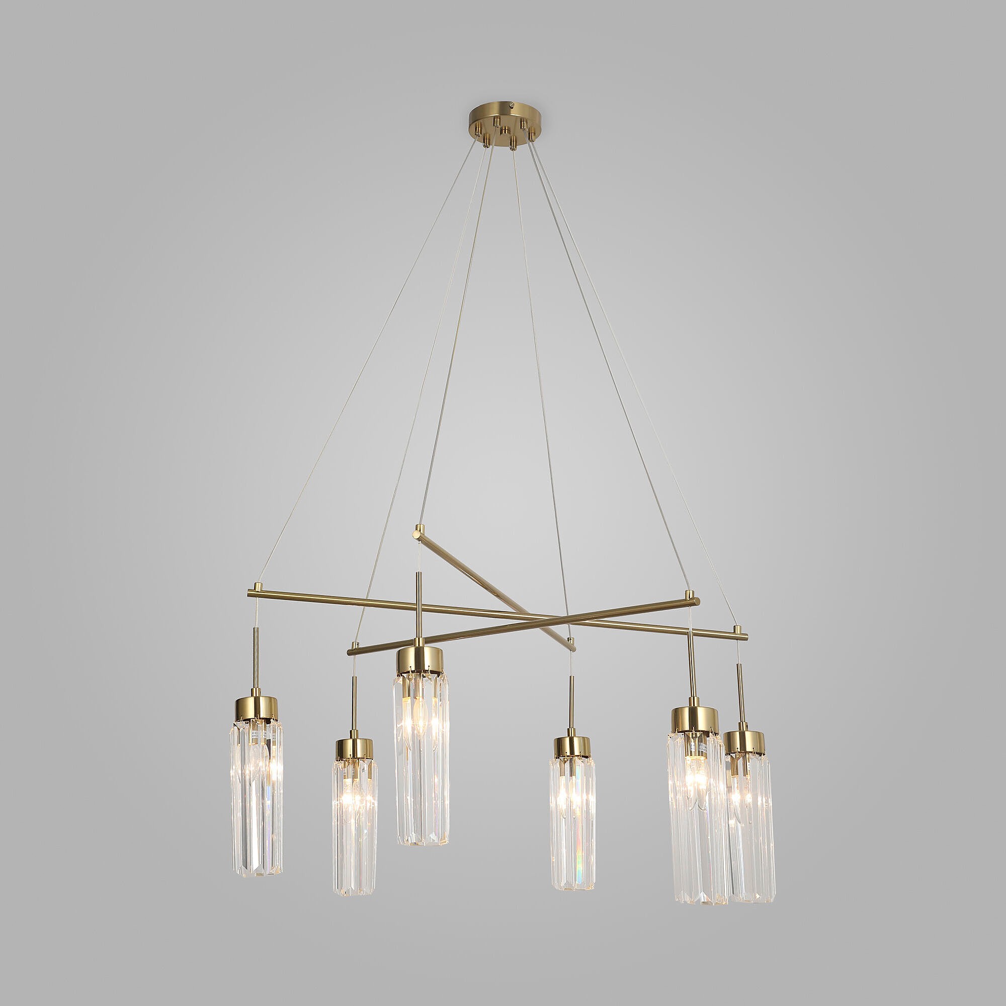 Подвесная люстра Eurosvet Gilian 60163/6 латунь Smart