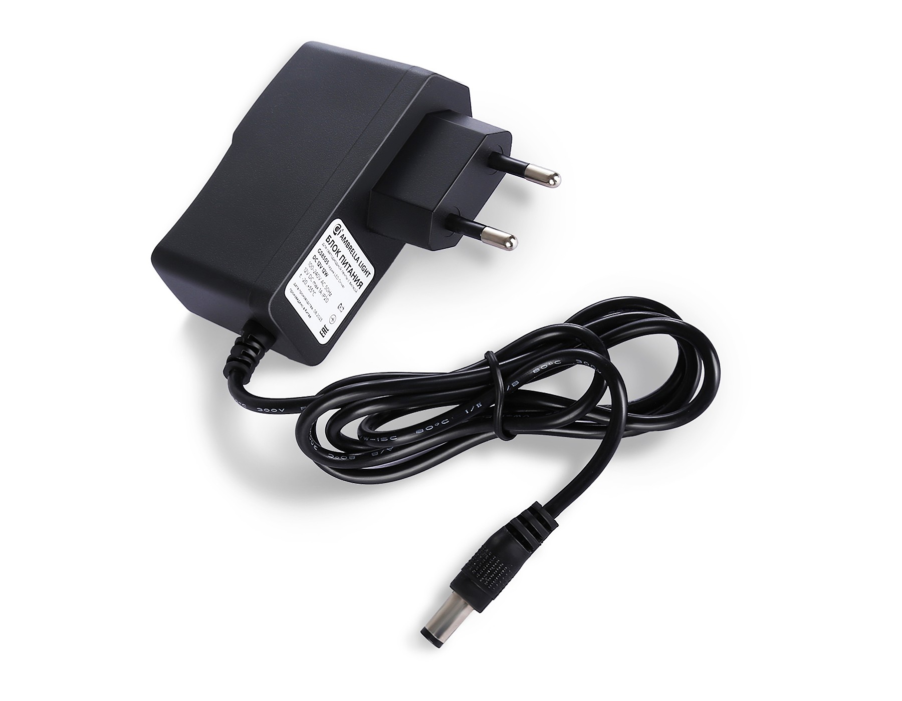 Блок питания (адаптер) для светодиодной ленты с вилкой 12V 12W Ambrella LED Driver 12V GS8505