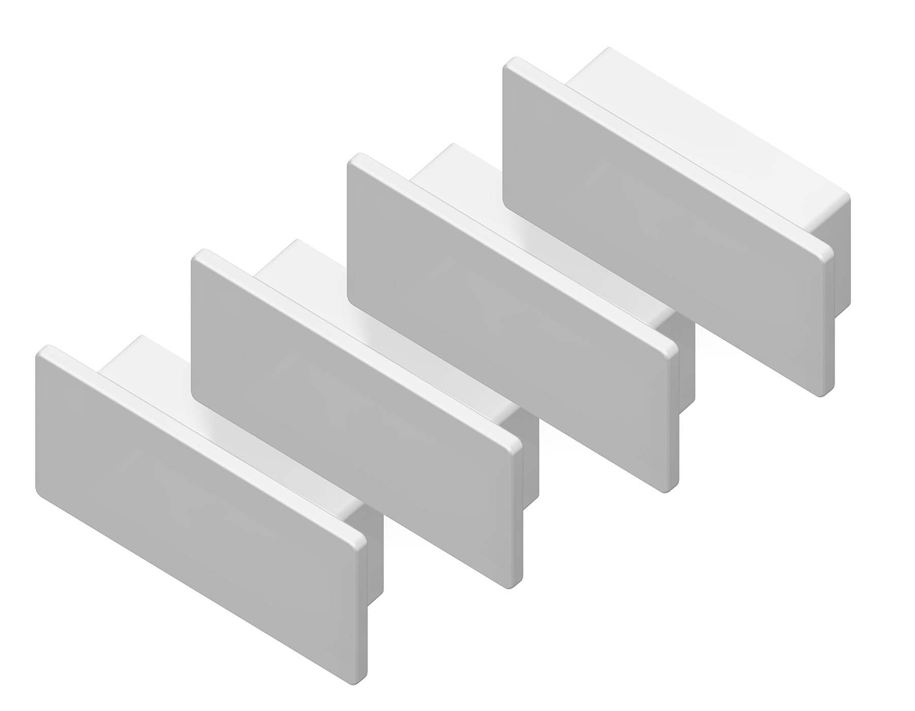 Заглушка для накладного алюминиевого профиля GP2001 (комплект 4шт) Ambrella Illumination GP8400