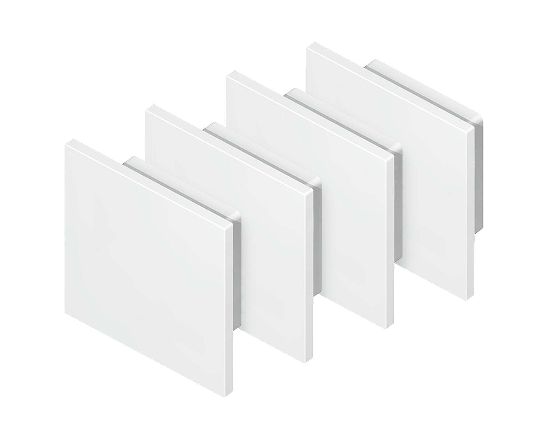 Заглушка для углового квадратного алюминиевого профиля GP2150 (комплект 4шт) Ambrella Illumination GP8461