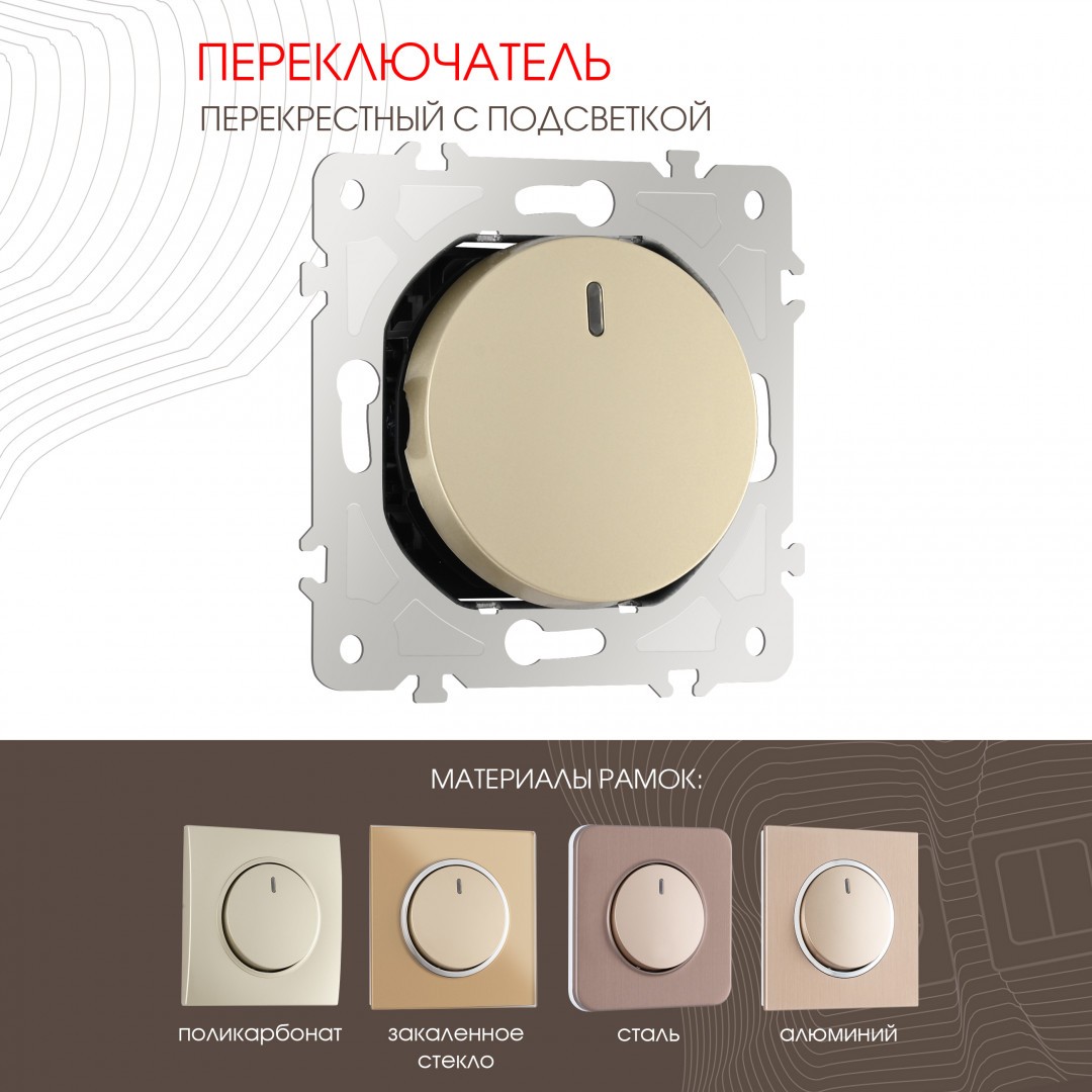 Выключатель Arte Milano Am-202 202.35-1.shampan