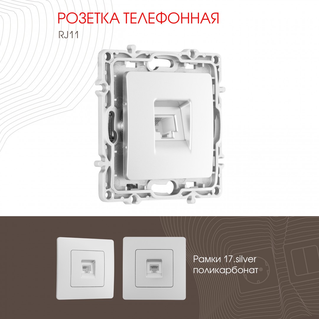 Розетка Arte Milano Am-217 217.51-1.silver