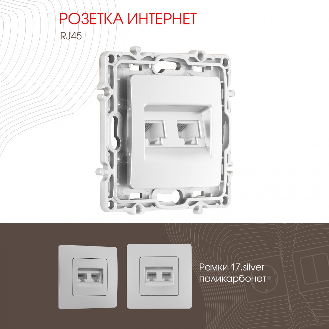 Розетка Arte Milano Am-217 217.45-2.silver