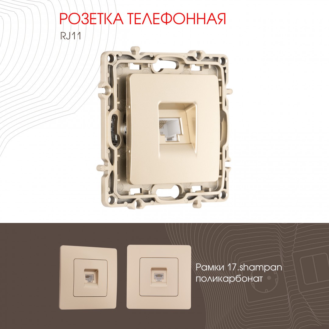 Розетка Arte Milano Am-217 217.51-1.shampan