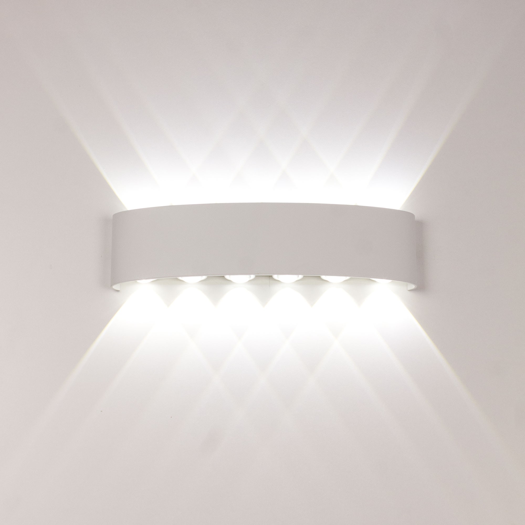 Уличный настенный светильник AM Group Am307 AM307-12X1W WH 4000K