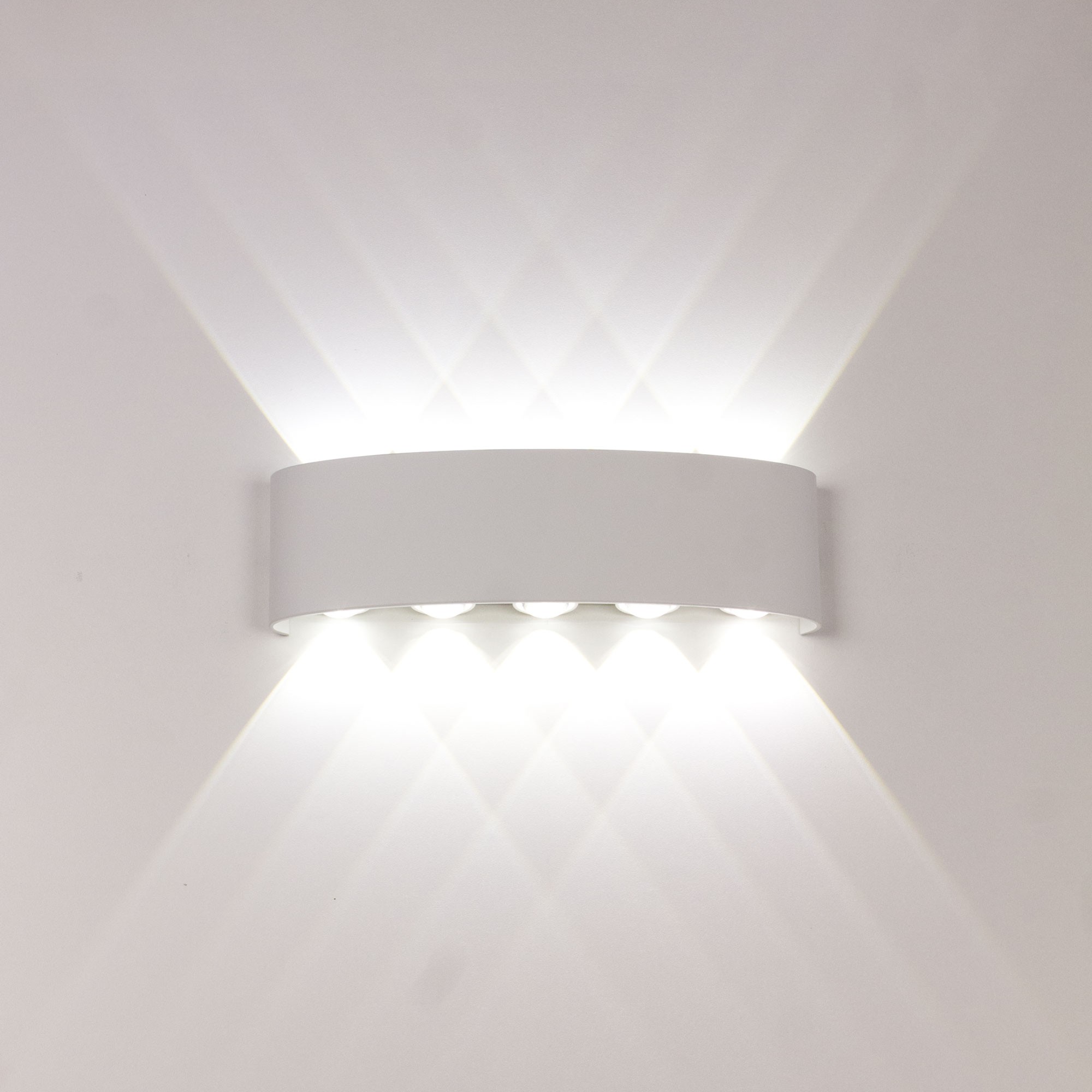 Уличный настенный светильник AM Group Am307 AM307-10X1W WH4000K