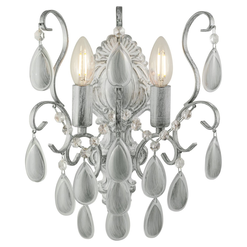 Настенное бра AM Group Monica MONICA AP2 SILVER