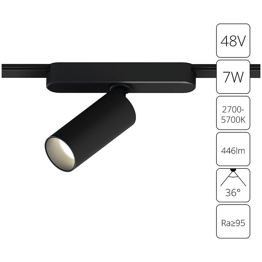 Трековый светильник Arte Lamp Rapid A2956PL-1BK