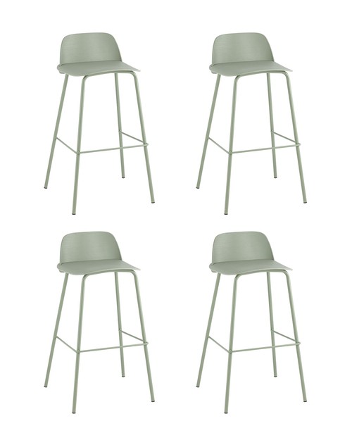 Комплект стульев Stool Group Mist 8063T 75 greyish green 70077 BOX