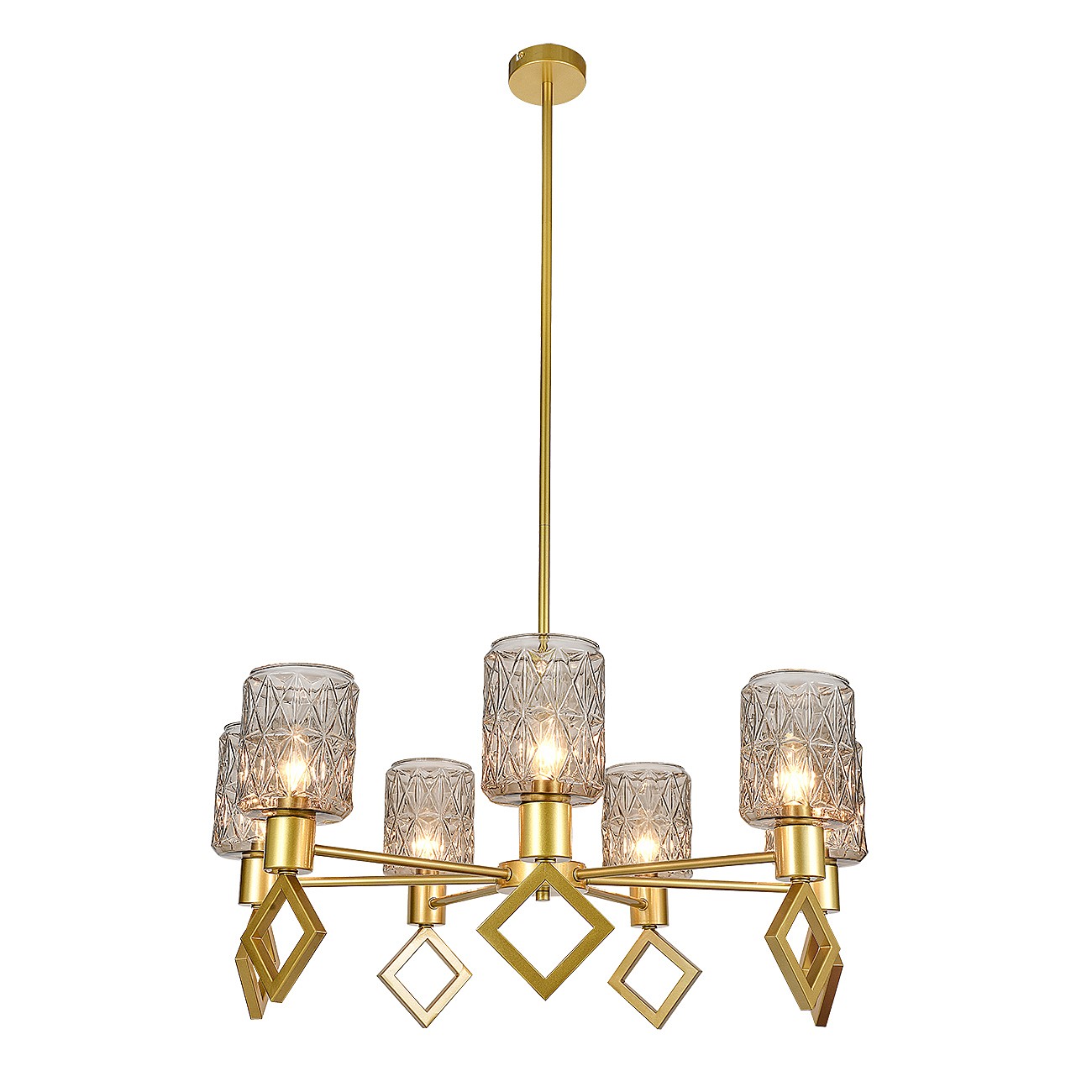 Люстра на штанге Indigo Preda V000470 13025/7R Gold