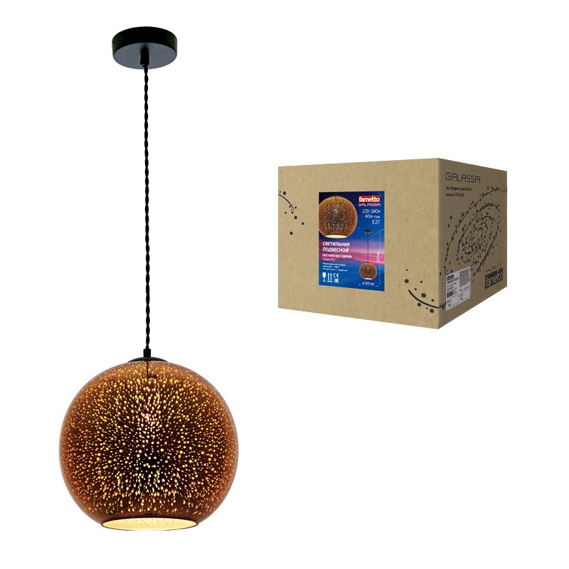 Светильник подвесной Fametto Galassia DLC-G433 E27 COPPER