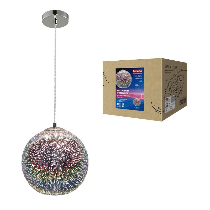 Светильник подвесной Fametto Galassia DLC-G431 E27 CHROME