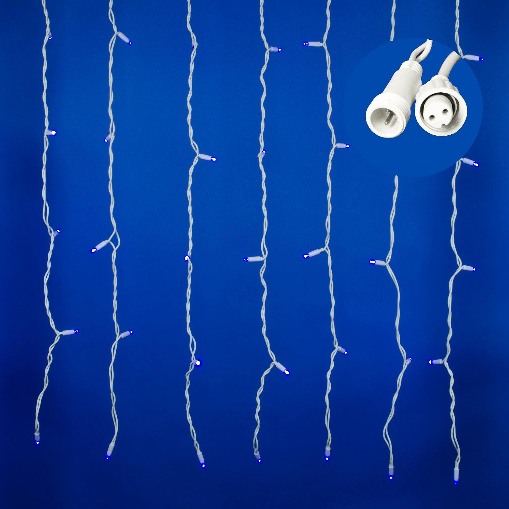 Занавес светодиодный с эффектом мерцания, 3х2м Uniel ULD-C2030-240/TWK BLUE IP67