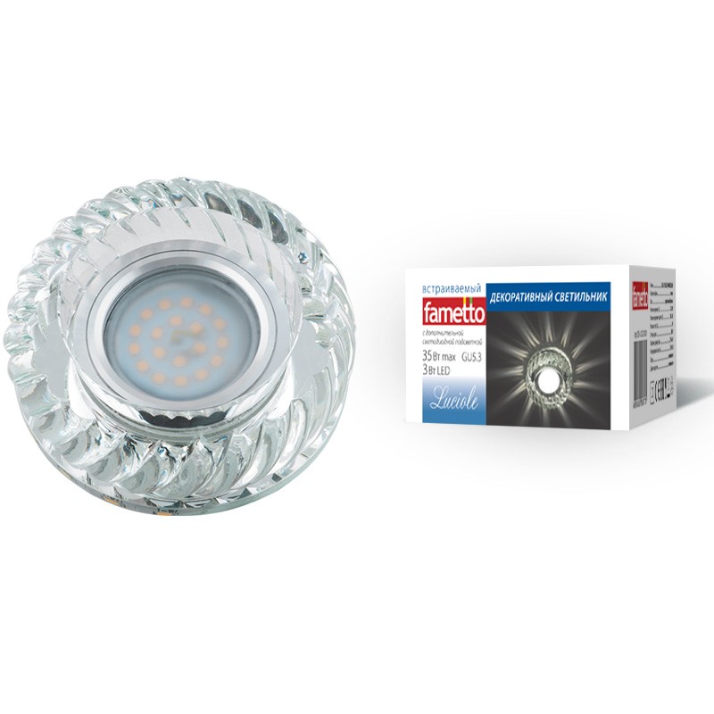 Встраиваемый светильник Fametto Luciole DLS-L123 GU5.3 GLASSY/CLEAR
