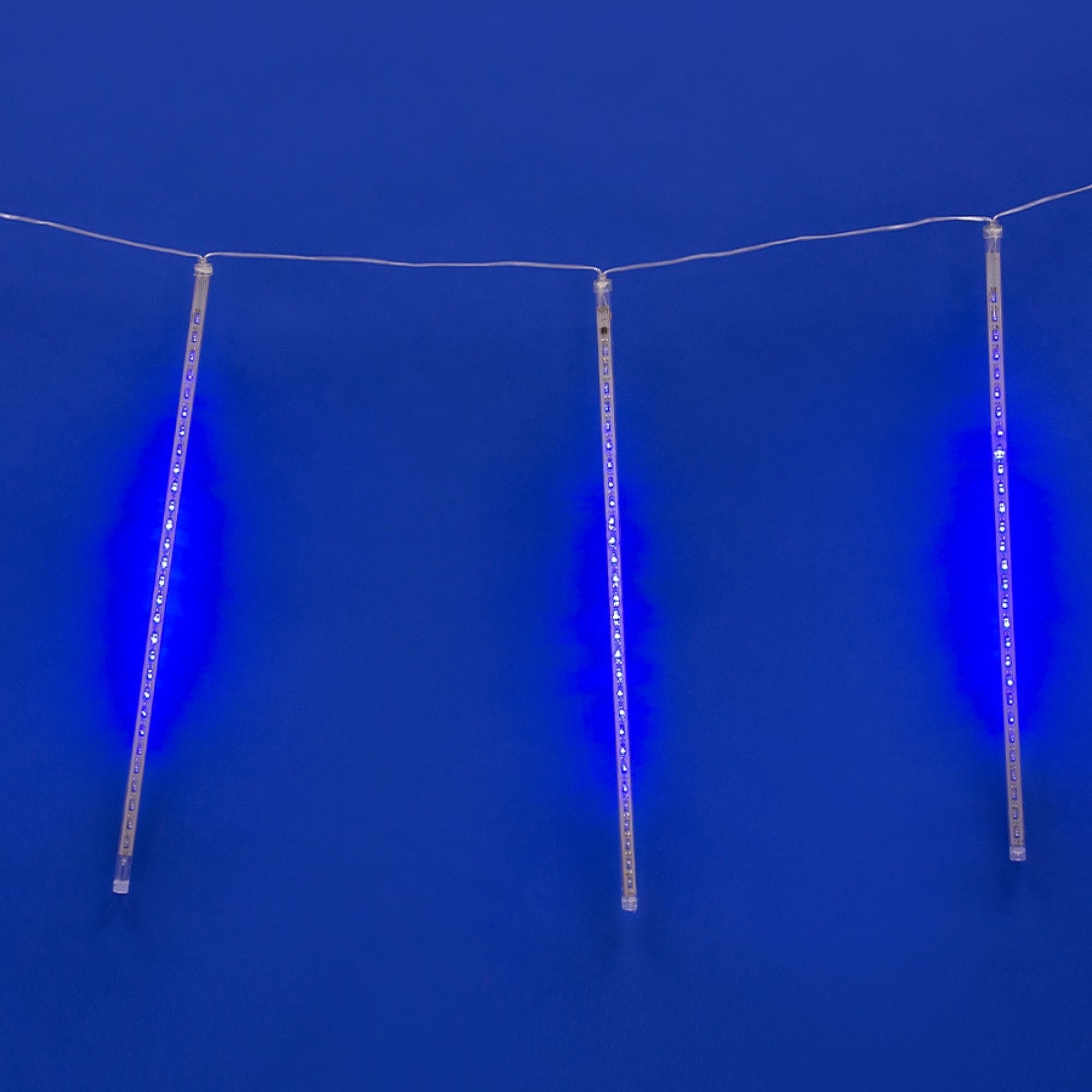 Занавес светодиодный фигурный «Падающие звезды» Uniel ULD-E2405-240/DTK BLUE IP44 METEOR