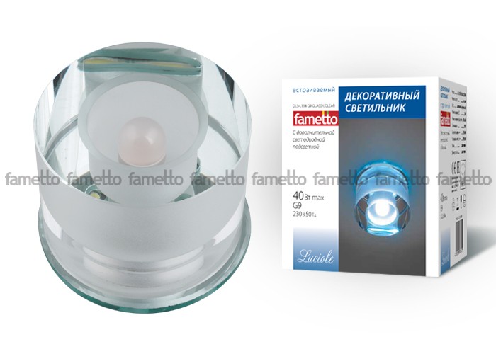Встраиваемый светильник Fametto Luciole DLS-L114 G9 GLASSY/CLEAR