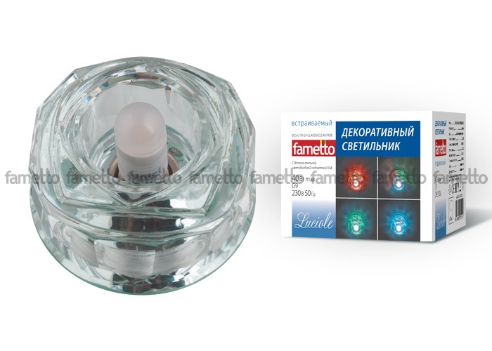Встраиваемый светильник Fametto Luciole DLS-L119 G9 GLASSY/CLEAR/RGB
