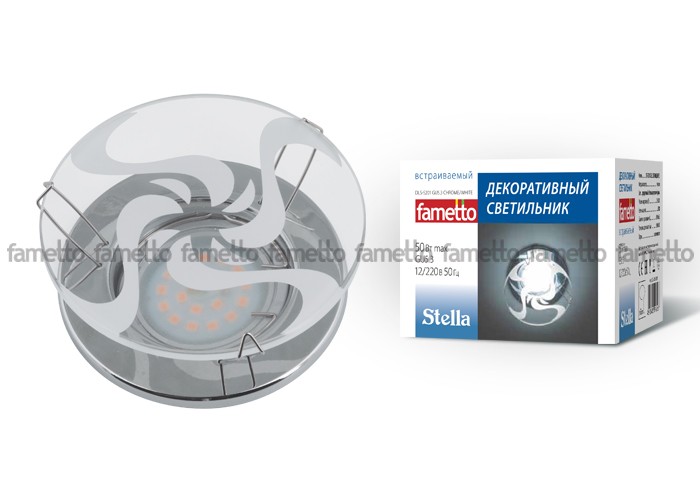 Встраиваемый светильник Fametto Stella DLS-S201 GU5.3 CHROME/WHITE