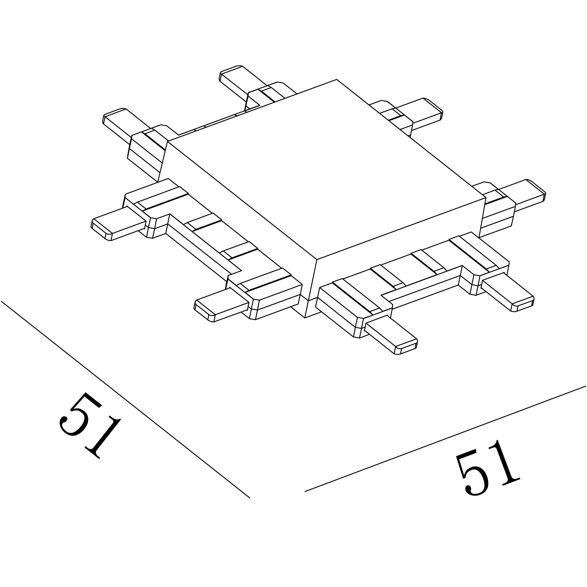 Коннектор для шинопровода SWG PRO SLIM CN-SLIM-BL-X