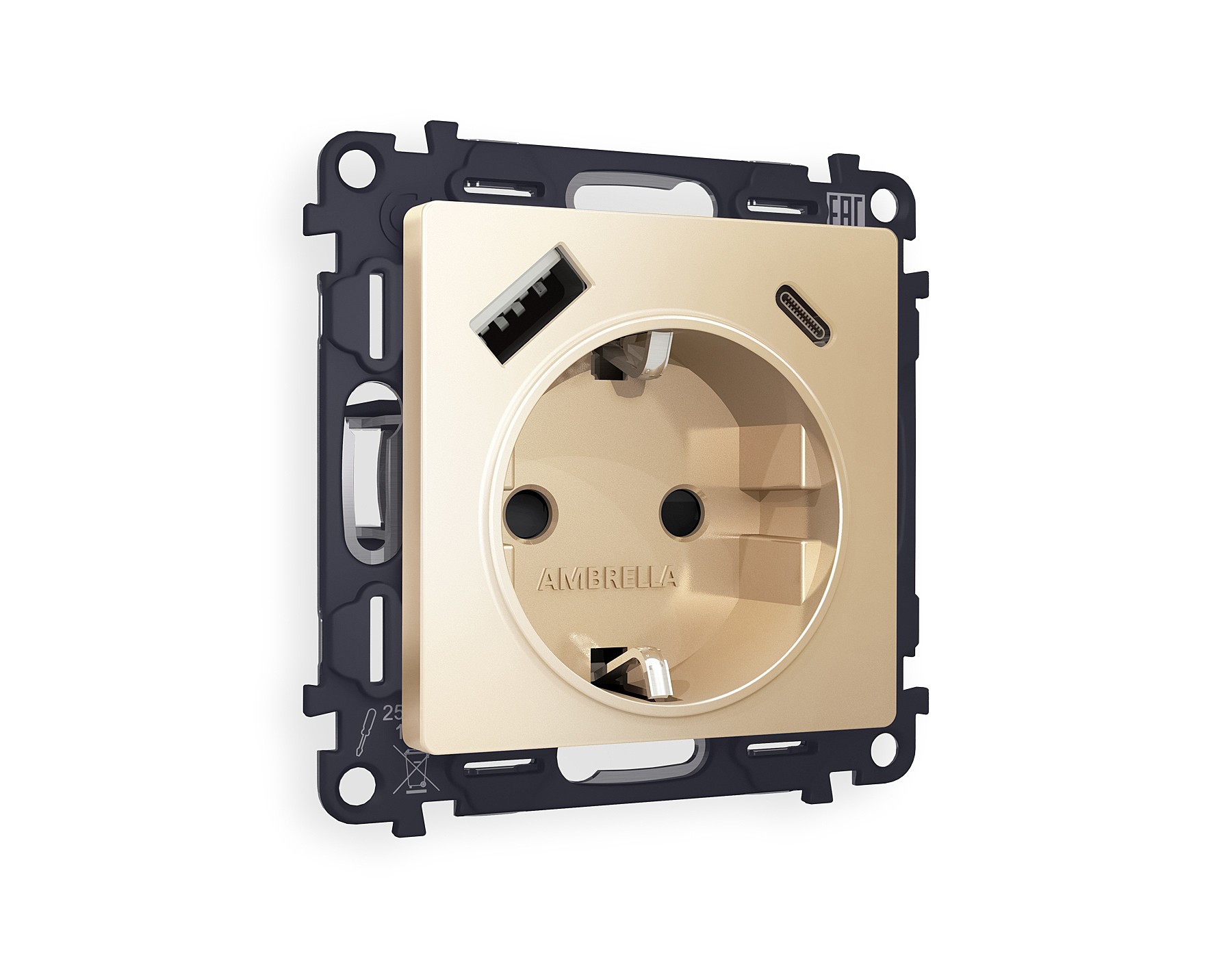 Розетка Ambrella Volt ALFA MA610010