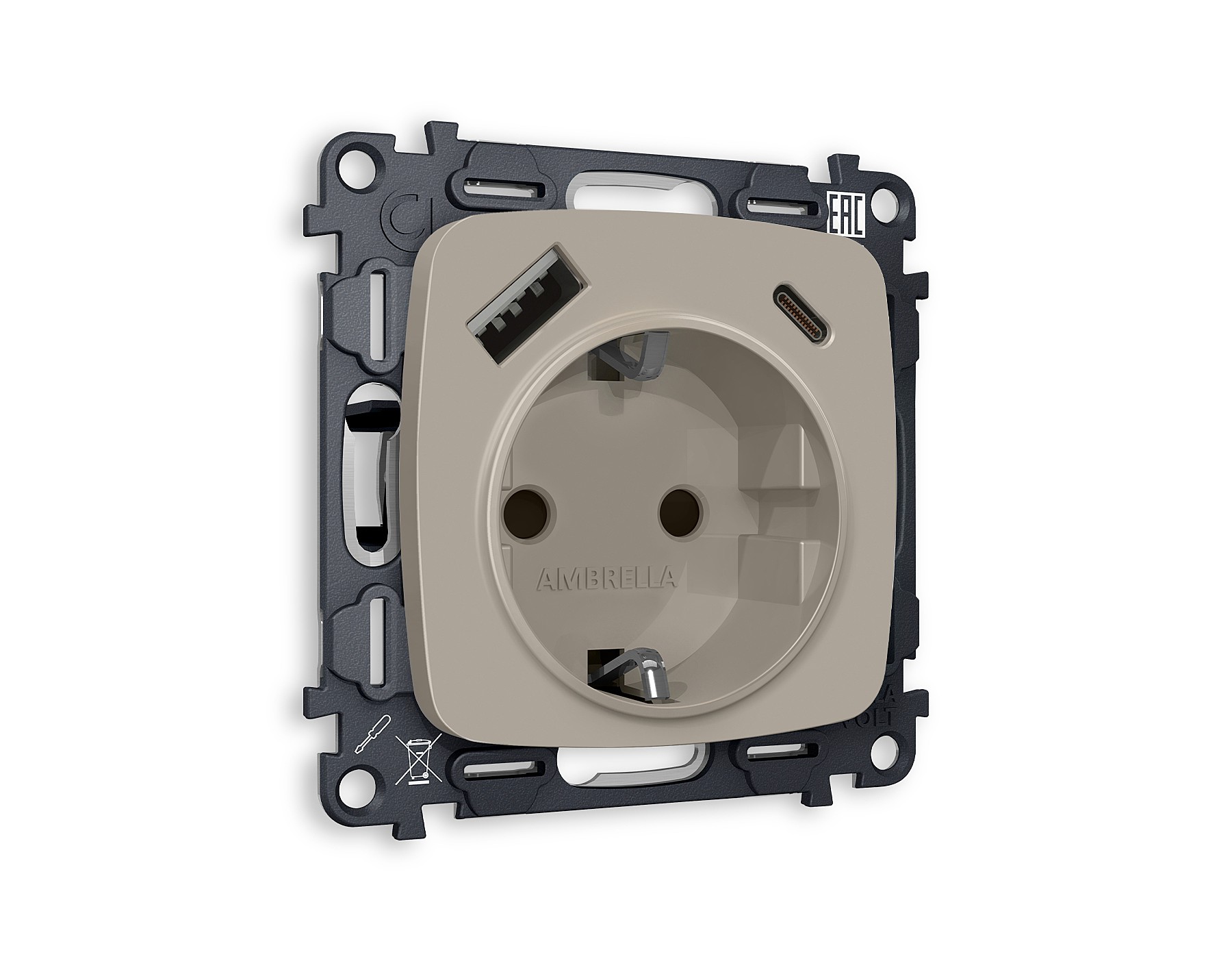 Розетка Ambrella Volt OMEGA MO370010