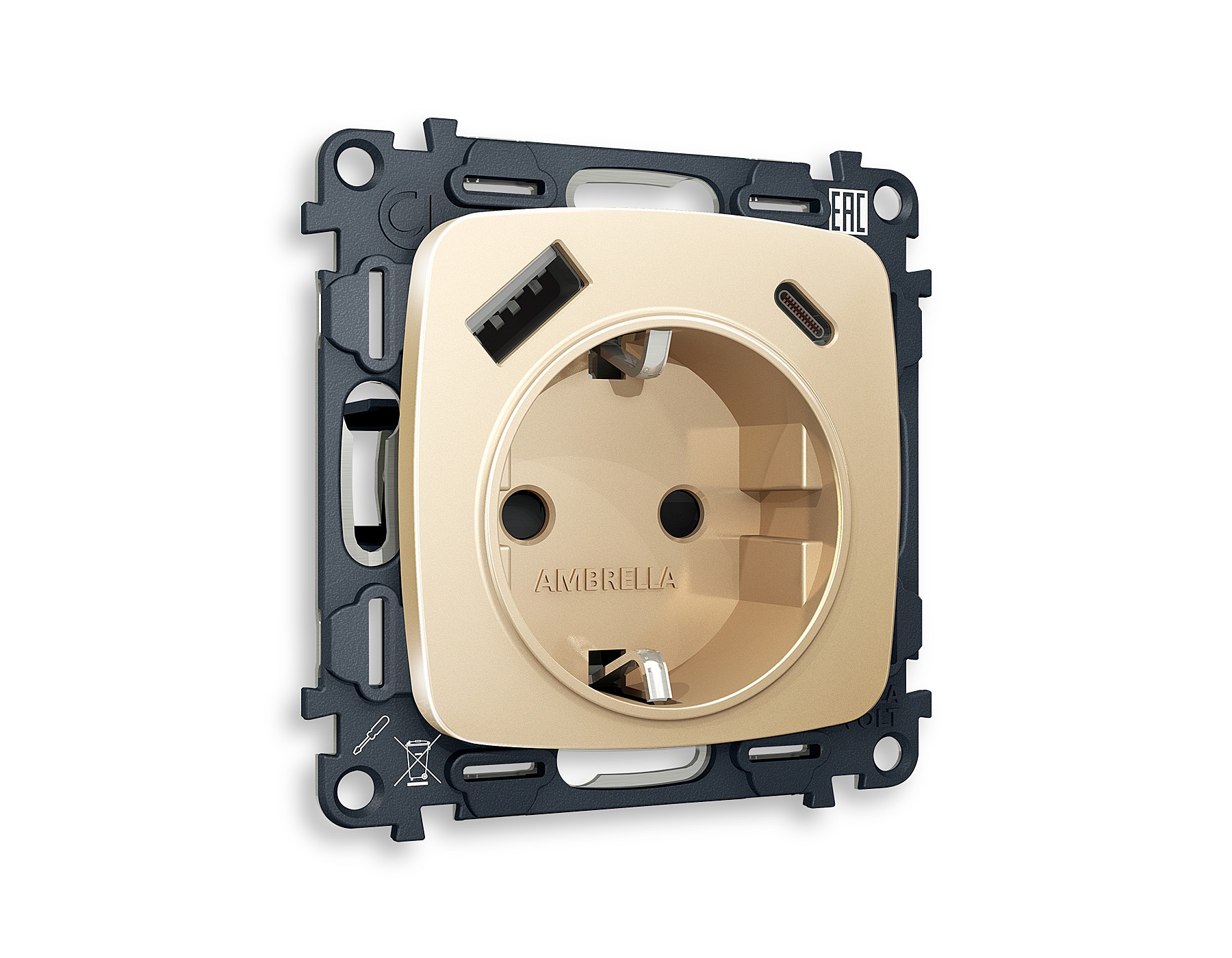 Розетка Ambrella Volt OMEGA MO610010