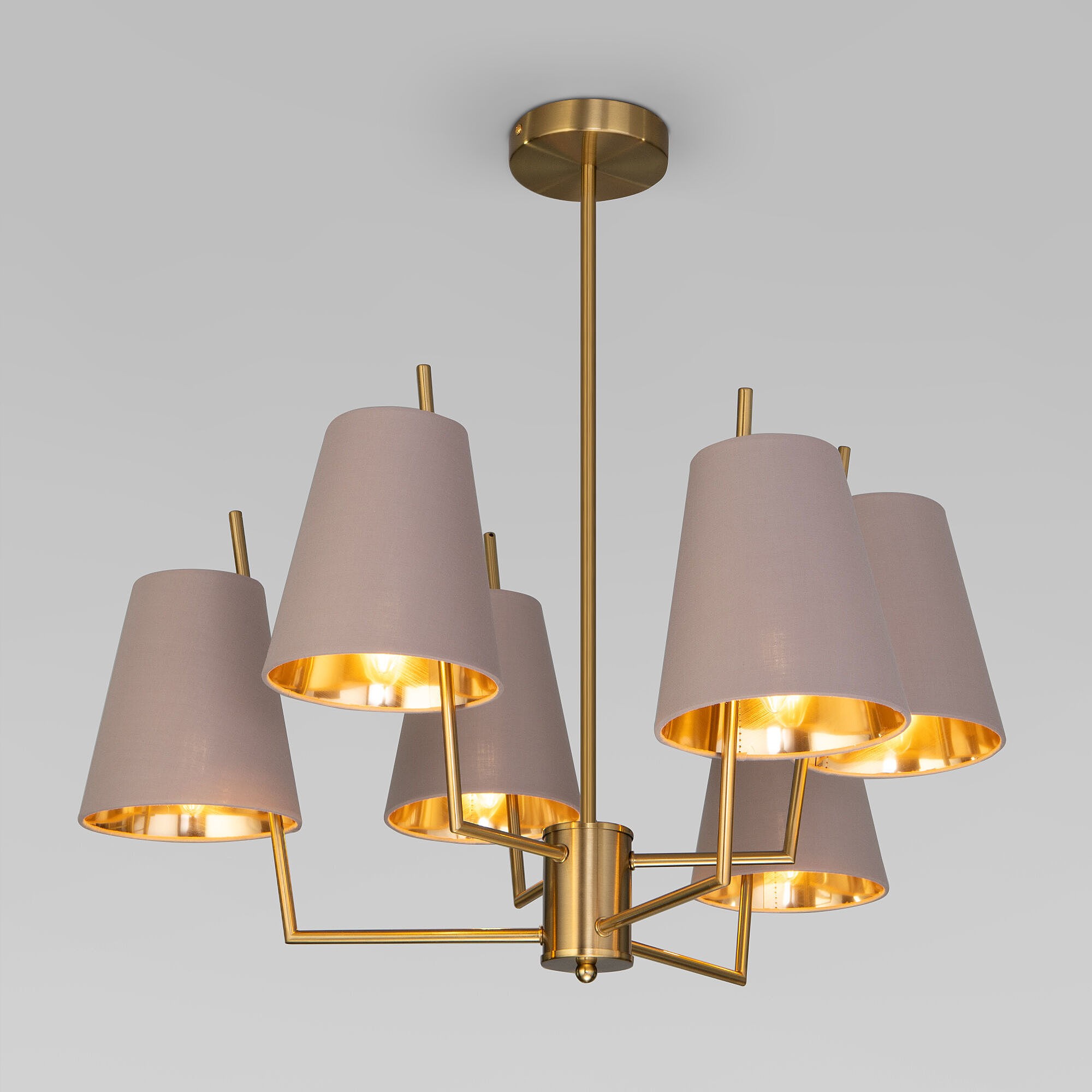 Потолочная люстра Eurosvet Topanga 60173/6 латунь Smart