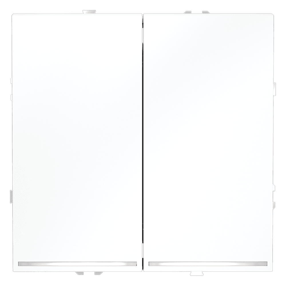 Проходной переключатель встраиваемый VOLTUM S70 двухклавишный с подсветкой 10А, (белый матовый) VLS020402