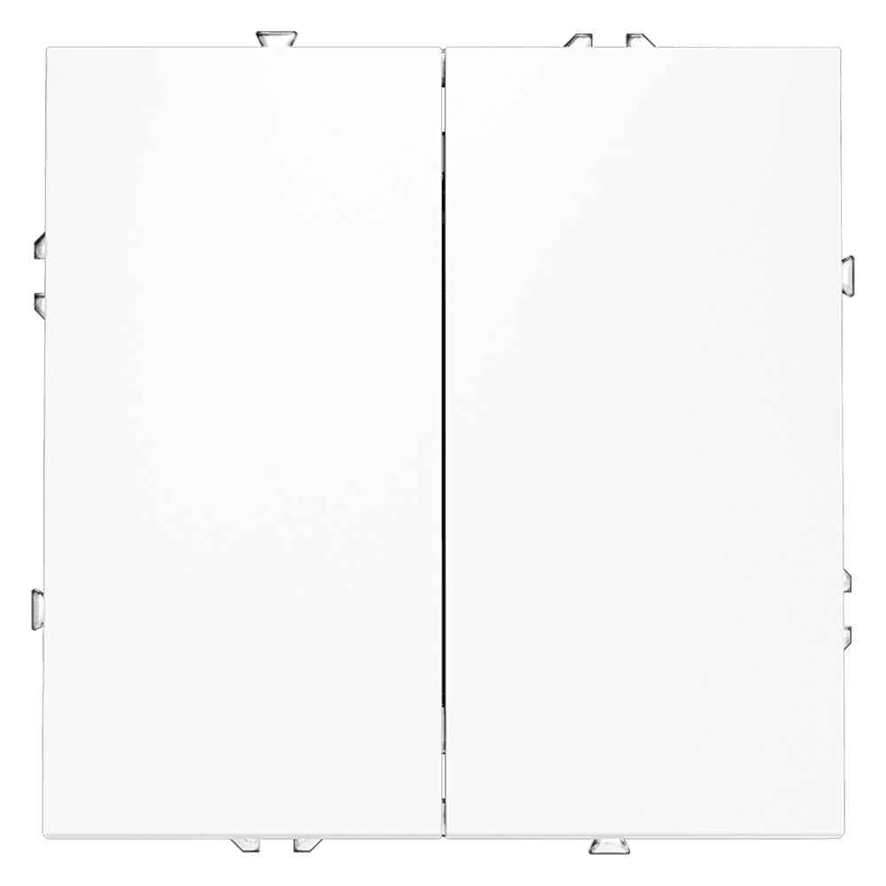 Выключатель с самовозвратом встраиваемый VOLTUM S70 двухклавишный 10А, (белый матовый) VLS020602