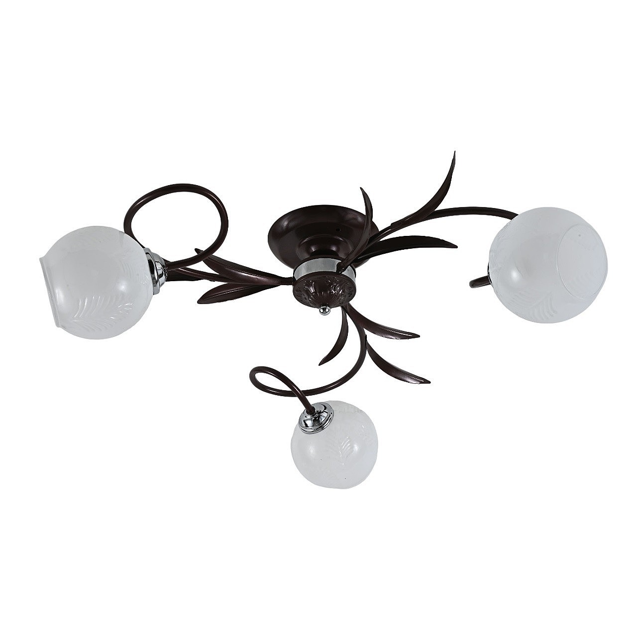 Потолочная люстра ЭкономСвет 10075 10075/3CF+CR WT